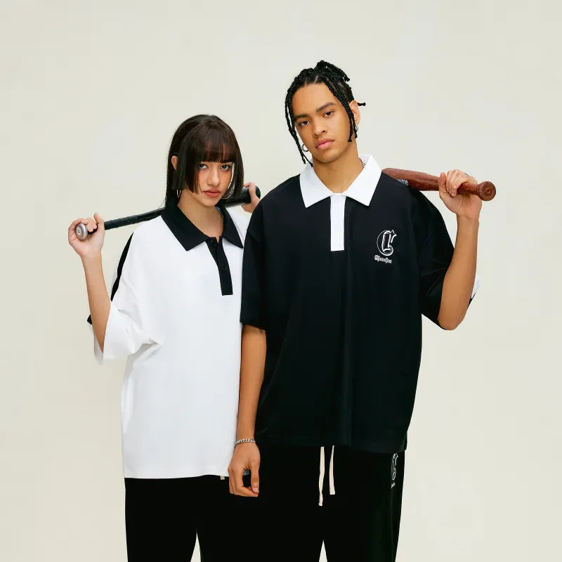 CHOUCHOUS T Shirt, Knitted Fabric Polo Shirt Unisex-9