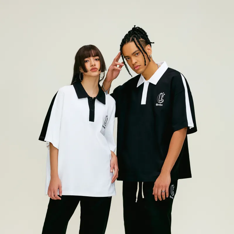 CHOUCHOUS T Shirt, Knitted Fabric Polo Shirt Unisex-4