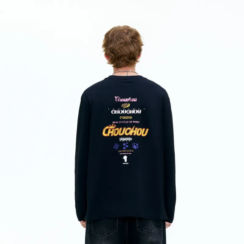 CHOUCHOUS T Shirts Unisex Black-4