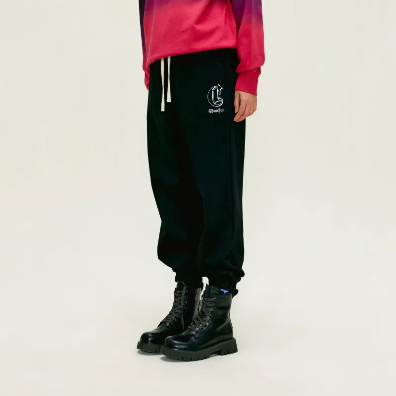 CHOUCHOUS Casual Pants Unisex Black-2