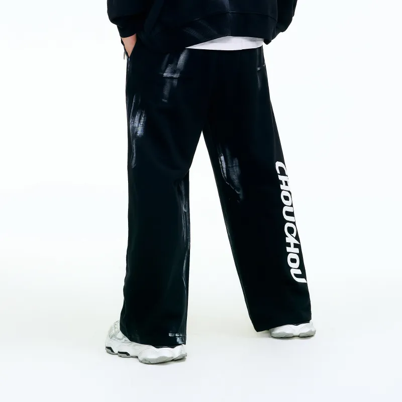 CHOUCHOUS Casual Pants Unisex Black-4