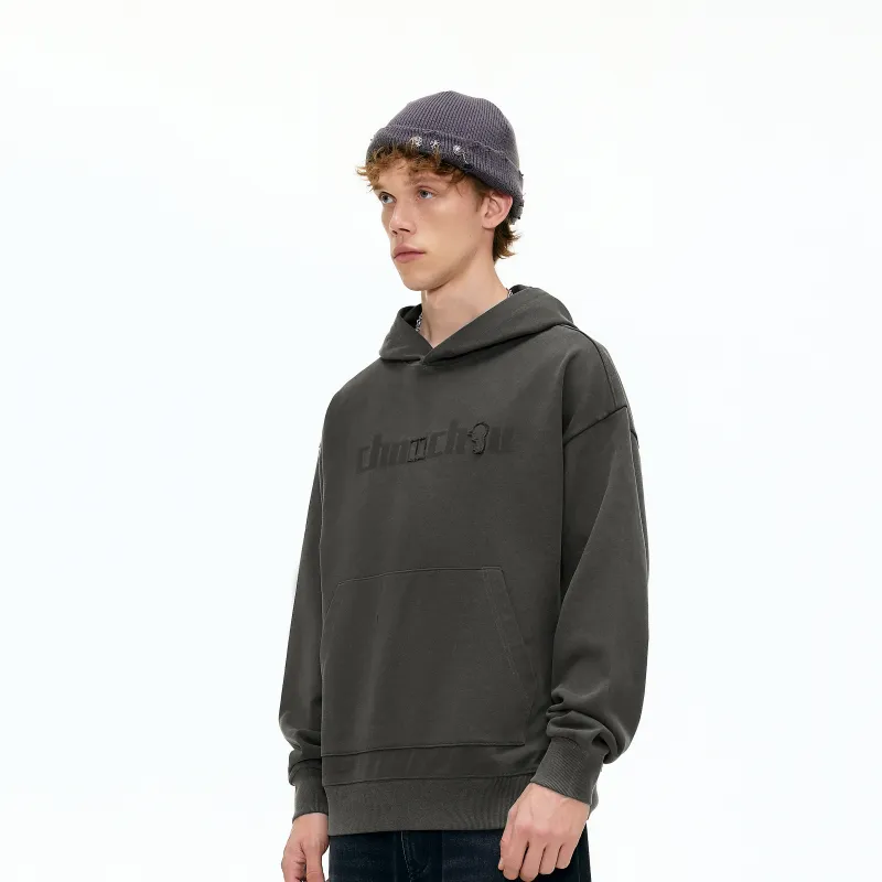 CHOUCHOUS Sweatshirt Unisex Washed Gray-4
