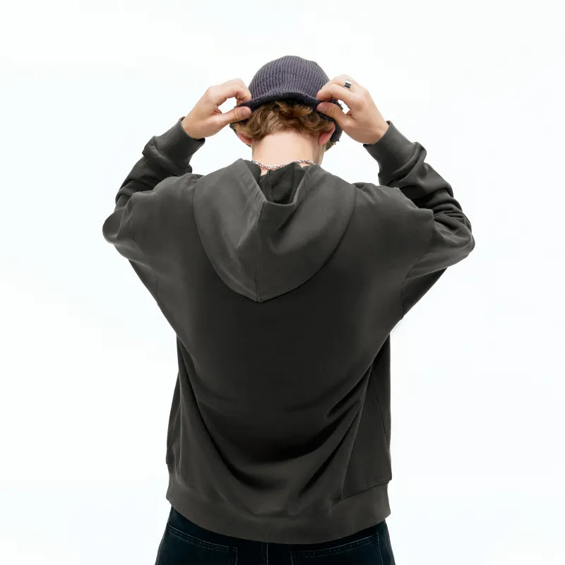 CHOUCHOUS Sweatshirt Unisex Washed Gray-3