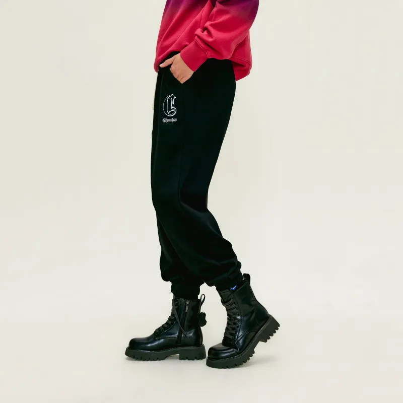 CHOUCHOUS Casual Pants Unisex Black-3