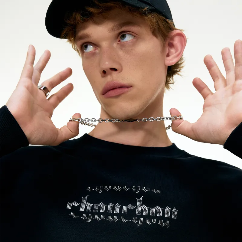 CHOUCHOUS Sweatshirt Unisex Black-4