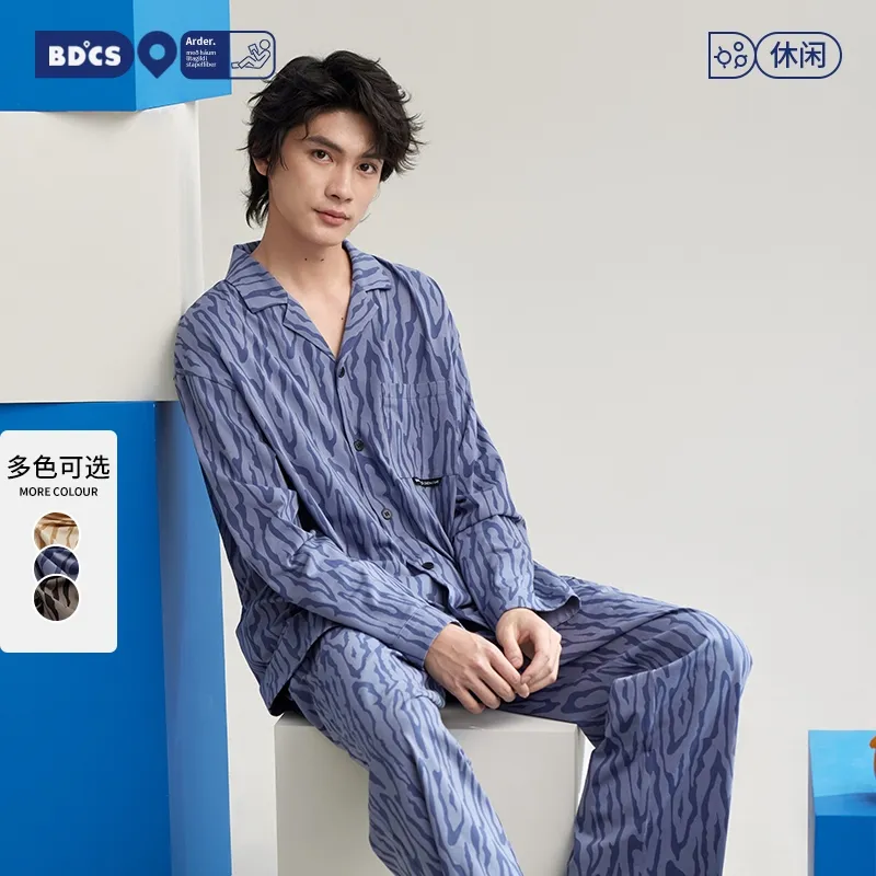 Peninsula City Pajama Set Men's Blue-2