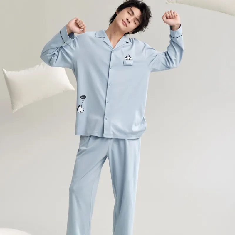 Peninsula City SS24 Pajama Set Men's Gift Box Set Antarctic Blue-4