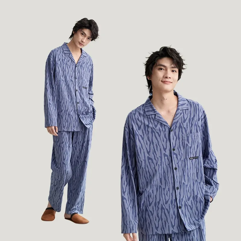 Peninsula City Pajama Set Men's Blue-1