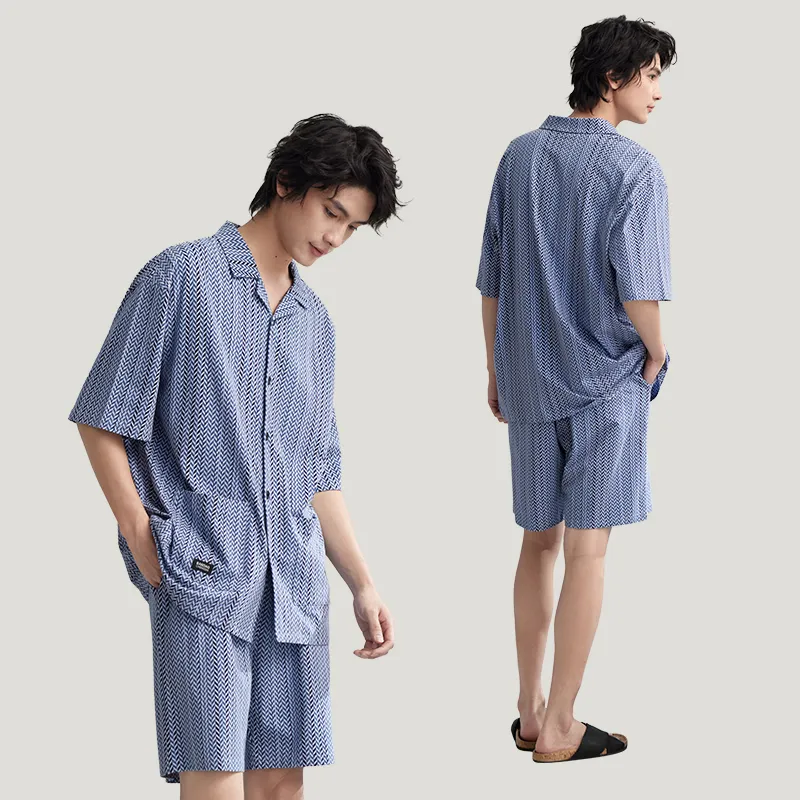 Peninsula City Pajama Set Men's Gift Box Set-5