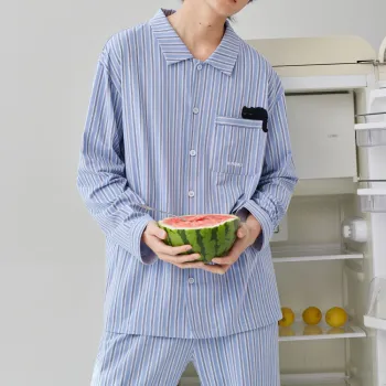Peninsula City Pajama Set Men's Gift Box Set Sky Sea Blue