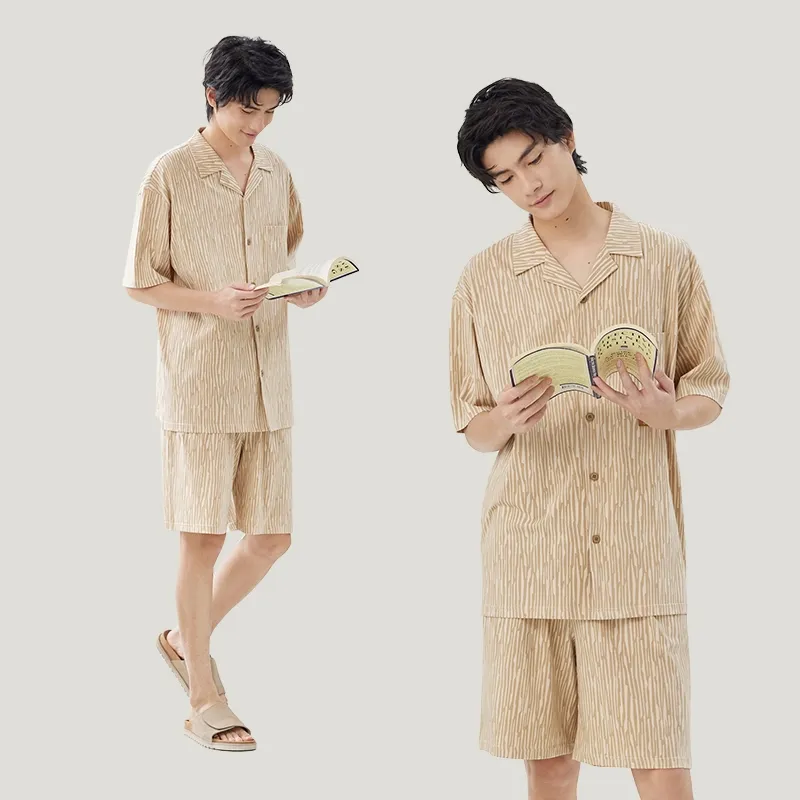 Peninsula City Pajama Set Men's Khaki, Gift Box Set-1