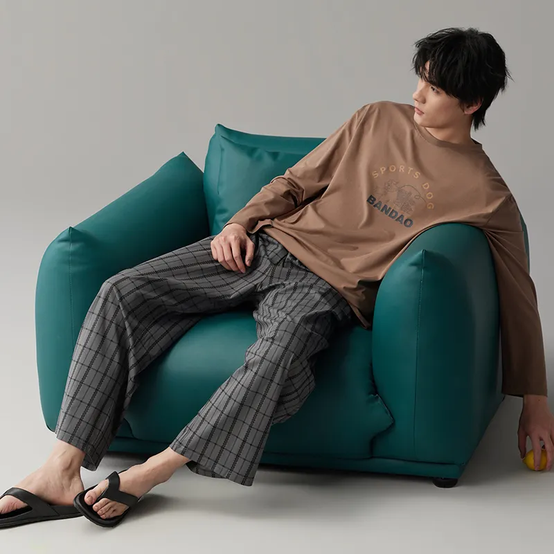 Peninsula City Pajama Set Effortless Sleep Men's Coffee-5