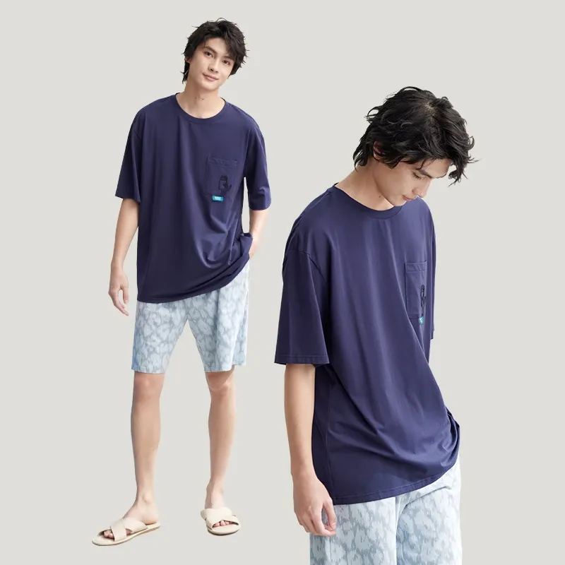 Peninsula City Pajama Set Men's Blue-2
