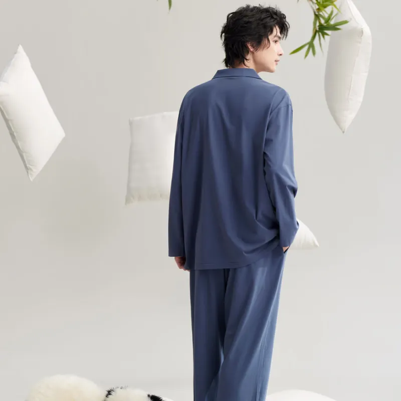 Peninsula City SS24 Pajama Set Men's Gift Box Set Sea Abyss Blue-3