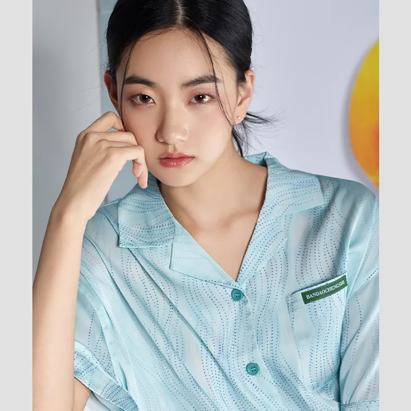 Peninsula City Pajama Set Women's Aqua Green-3