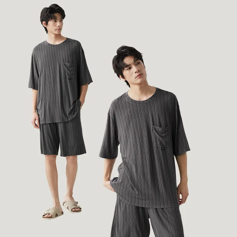 Peninsula City Pajama Set Loose Fit Plus Size Men's-5