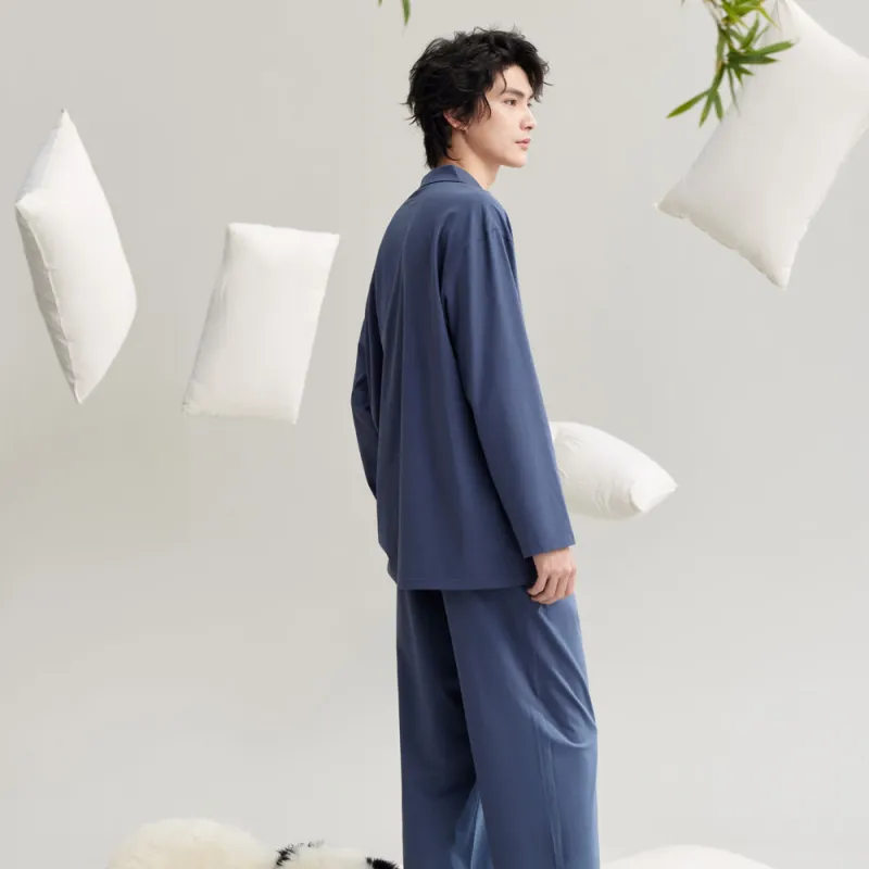 Peninsula City SS24 Pajama Set Men's Gift Box Set Sea Abyss Blue-4