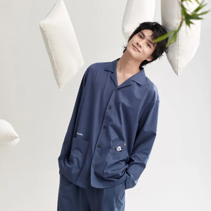 Peninsula City SS24 Pajama Set Men's Gift Box Set Sea Abyss Blue-1