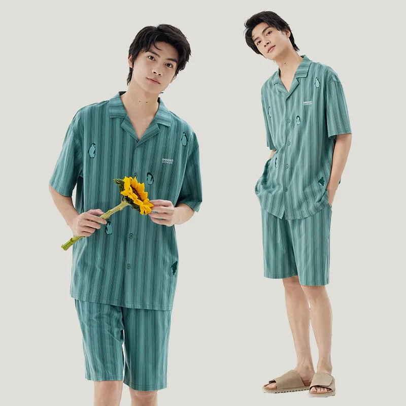 Peninsula City Pajama Set Men's Green-2