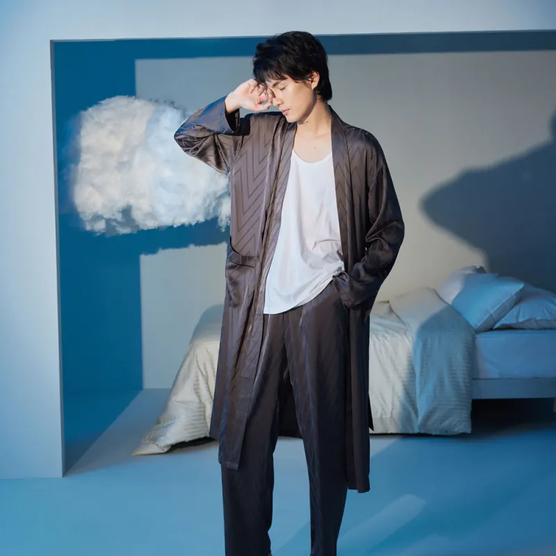 Peninsula City SS24 Pajama Set Men's Gift Box Set Silent Gray-2