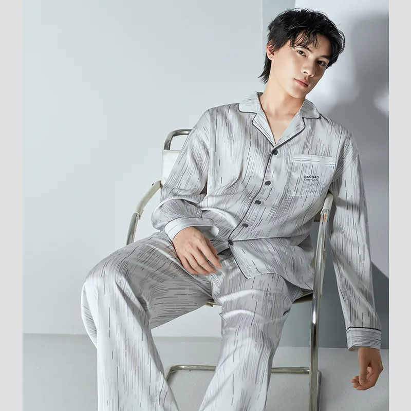 Peninsula City Pajama Set Essentials For Students And Office Workers Men's-4