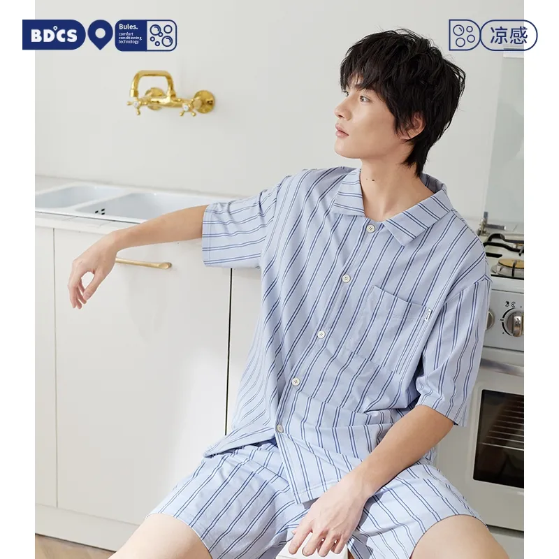 Peninsula City Pajama Set Men's Blue-1