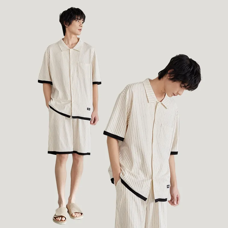 Peninsula City Pajama Set Men's Gift Box Set Apricot-2