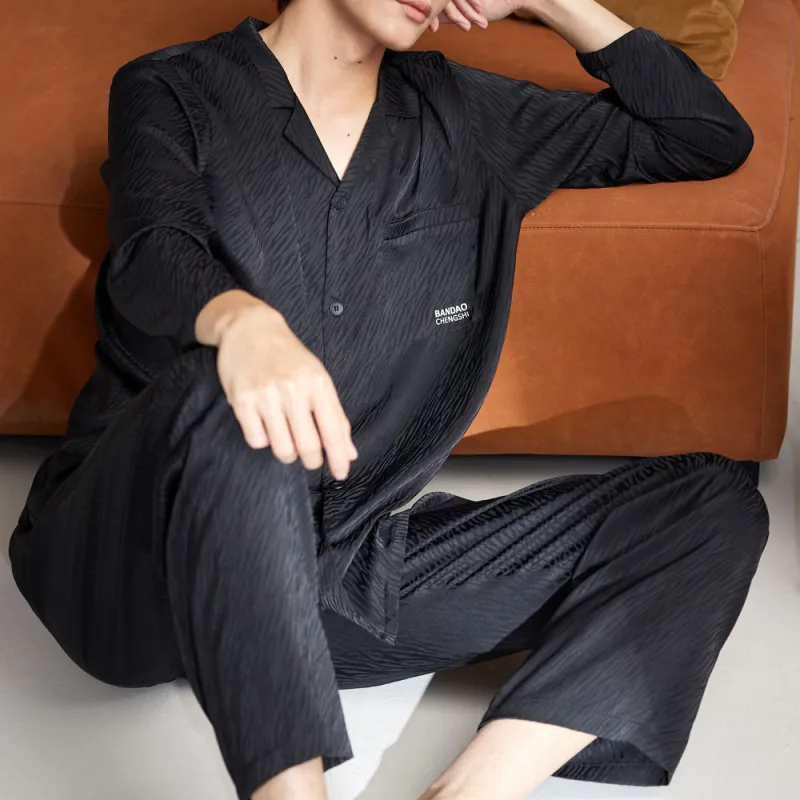 Peninsula City Pajama Set Men's Black Hole-3