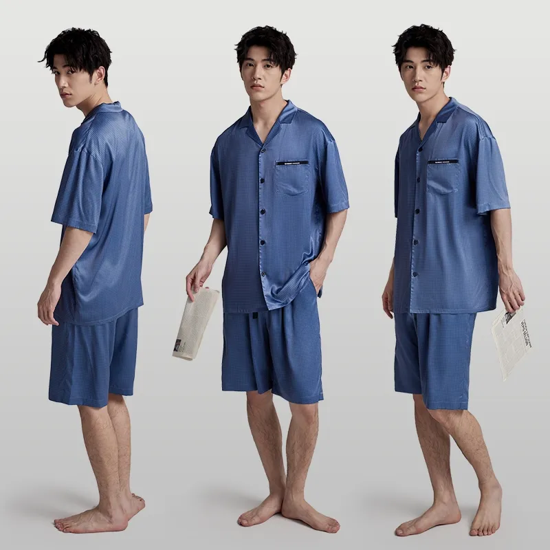 Peninsula City Pajama Set Men's Gift Box Set Blue Twilight-1