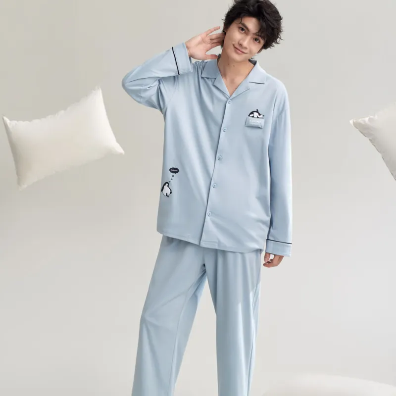 Peninsula City SS24 Pajama Set Men's Gift Box Set Antarctic Blue-3