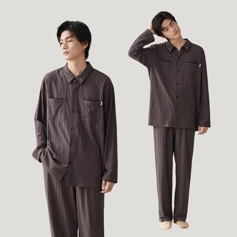 Peninsula City Pajama Set Men's Gift Box Set Morning Glow Gray-2