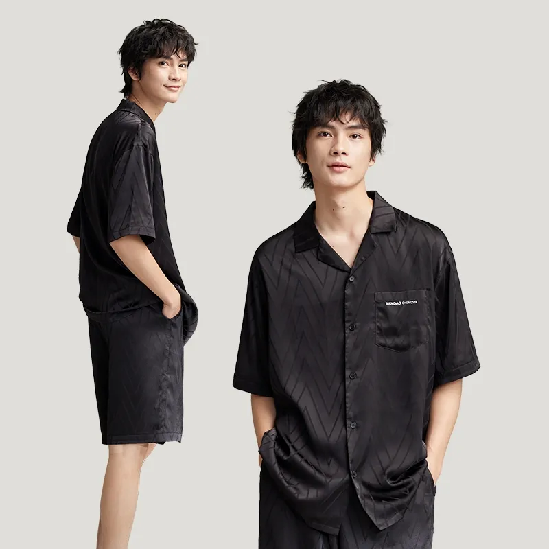 Peninsula City Pajama Set Men's Black-2