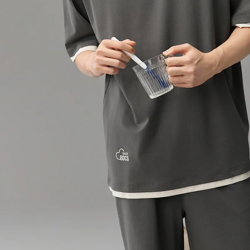 Peninsula City Pajama Set Men's Gift Box Set Gray-4