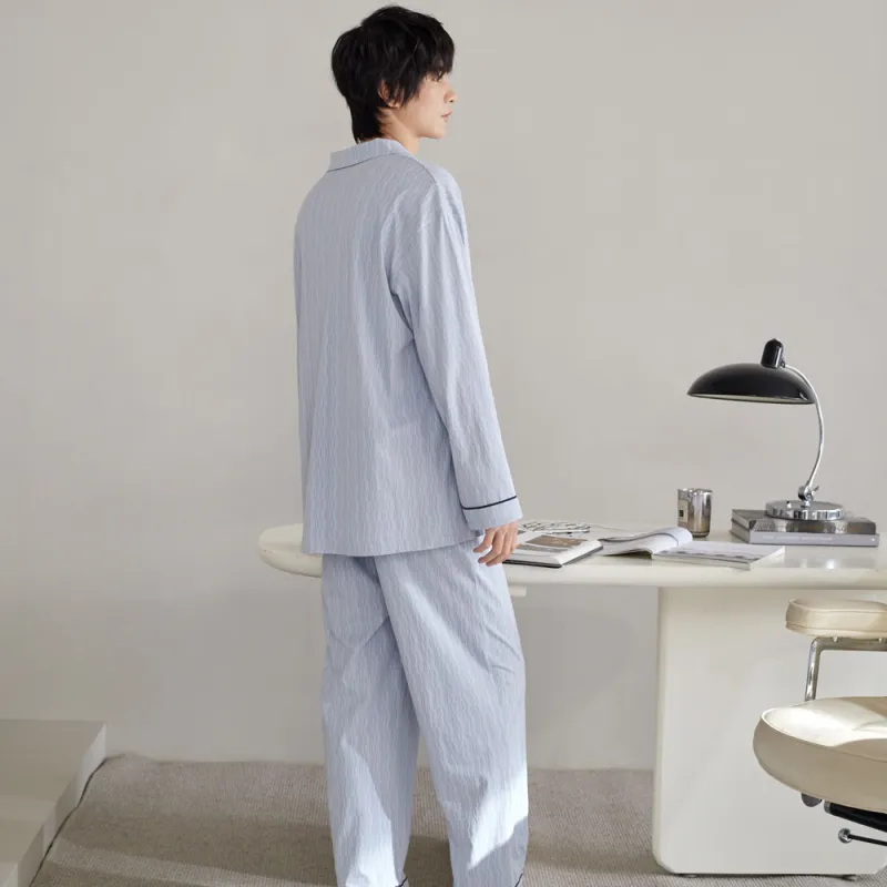Peninsula City SS24 Pajama Set Men's Light Indigo-3
