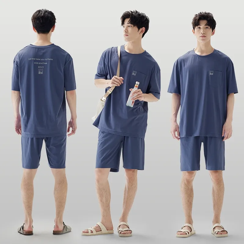 Peninsula City Pajama Set Men's Sea Cyan-5