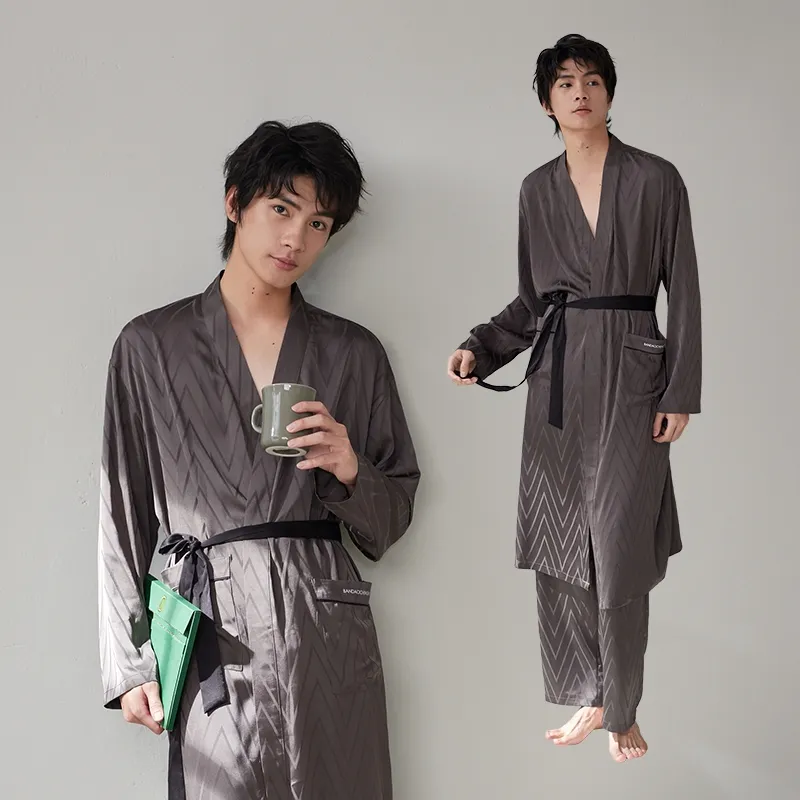 Peninsula City Pajama Set Men's Box Dark Gray-3