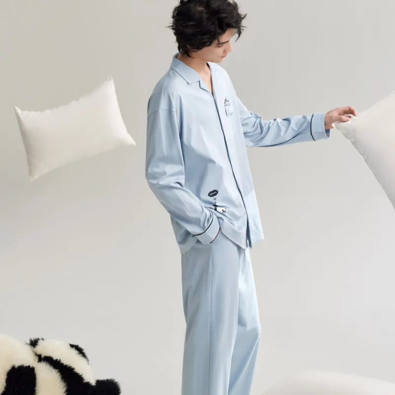 Peninsula City SS24 Pajama Set Men's Gift Box Set Antarctic Blue-2