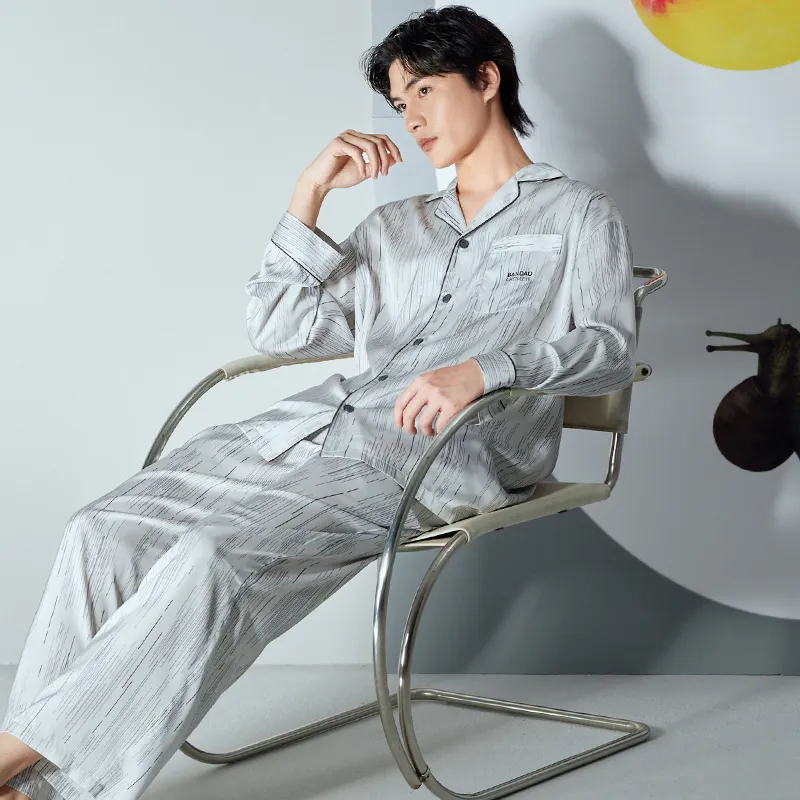 Peninsula City Pajama Set Essentials For Students And Office Workers Men's-3