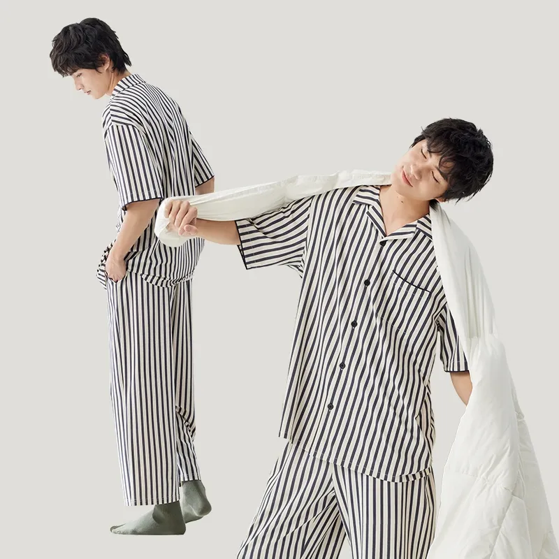 Peninsula City Pajama Set Men's Apricot-2