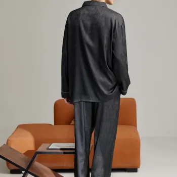 Peninsula City Pajama Set Effortless Sleep Men's Deep Black