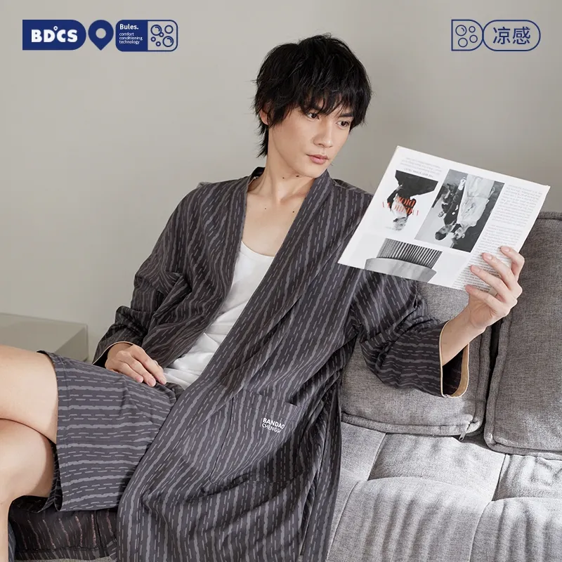 Peninsula City Pajama Set Men's Dark Gray-1