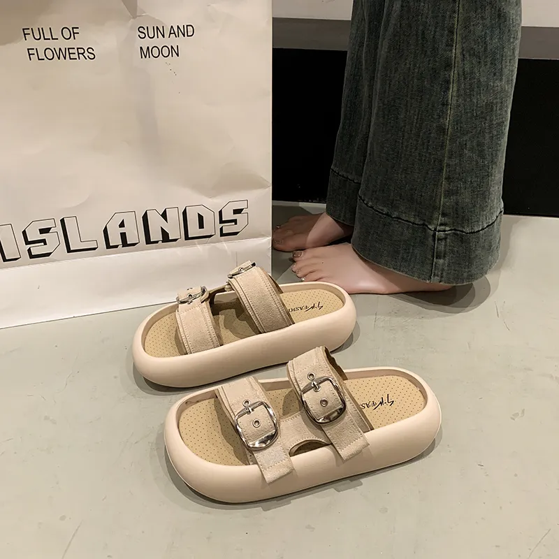 Betu Rubber Sole Abrasion Resistant Slide Slippers Women's-13