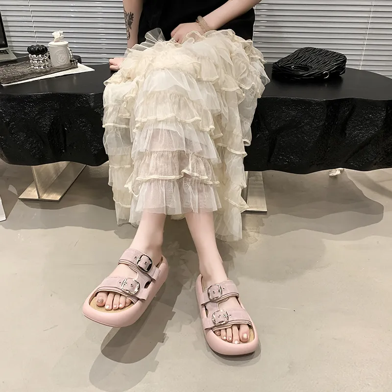 Betu Rubber Sole Abrasion Resistant Slide Slippers Women's-8