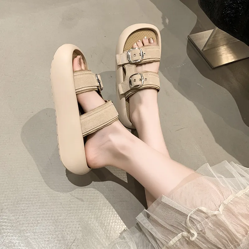 Betu Rubber Sole Abrasion Resistant Slide Slippers Women's-1