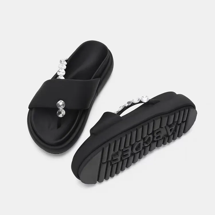 Betu Rubber Sole Flip Flops Women's Black-1