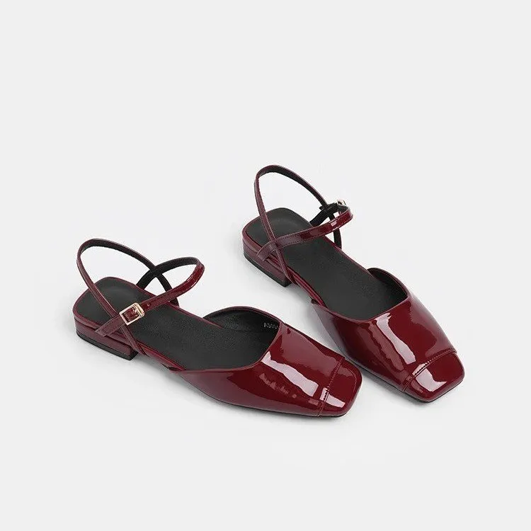 Betu Casual Single Shoes Women's Burgundy-4