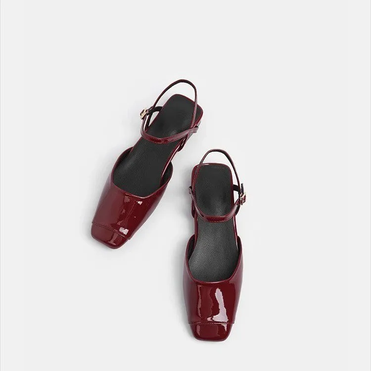 Betu Casual Single Shoes Women's Burgundy-2