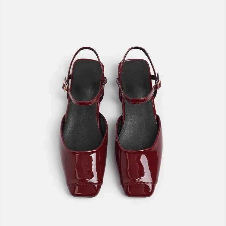 Betu Casual Single Shoes Women's Burgundy-3