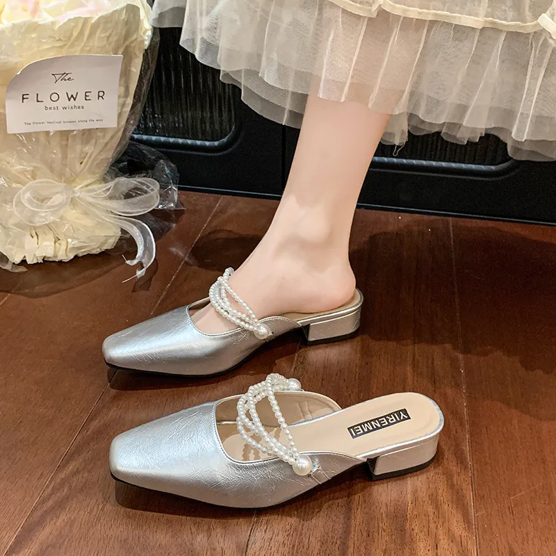 Betu Rubber Sole Abrasion Resistant Slip Resistant Closed Toe Slippers Women's-9