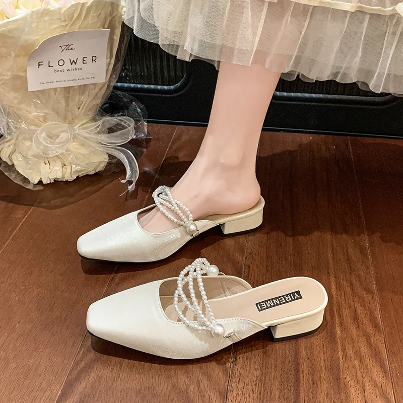 Betu Rubber Sole Abrasion Resistant Slip Resistant Closed Toe Slippers Women's-2